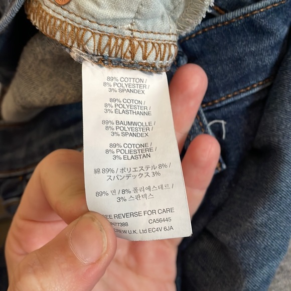 J. Crew Toothpick Skinny Slim Fit Blue Jeans Size 27 - Picture 11 of 12